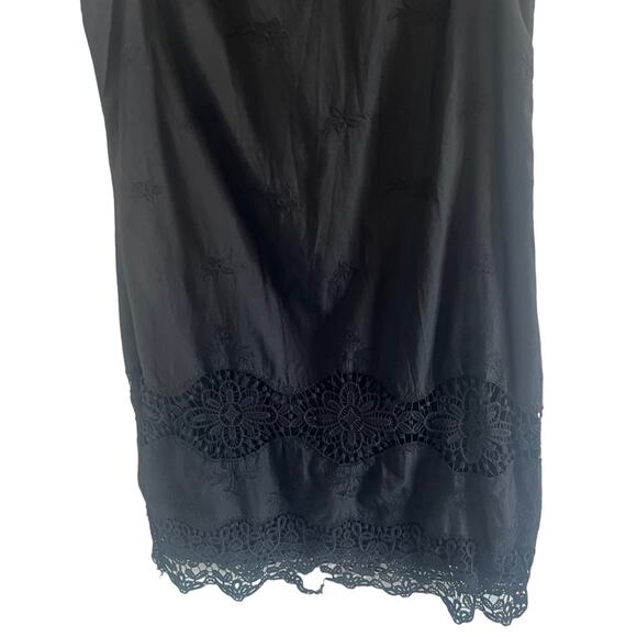 Ann Taylor Black Embroidered Lace Shift Dress 12 - Picture 2 of 7